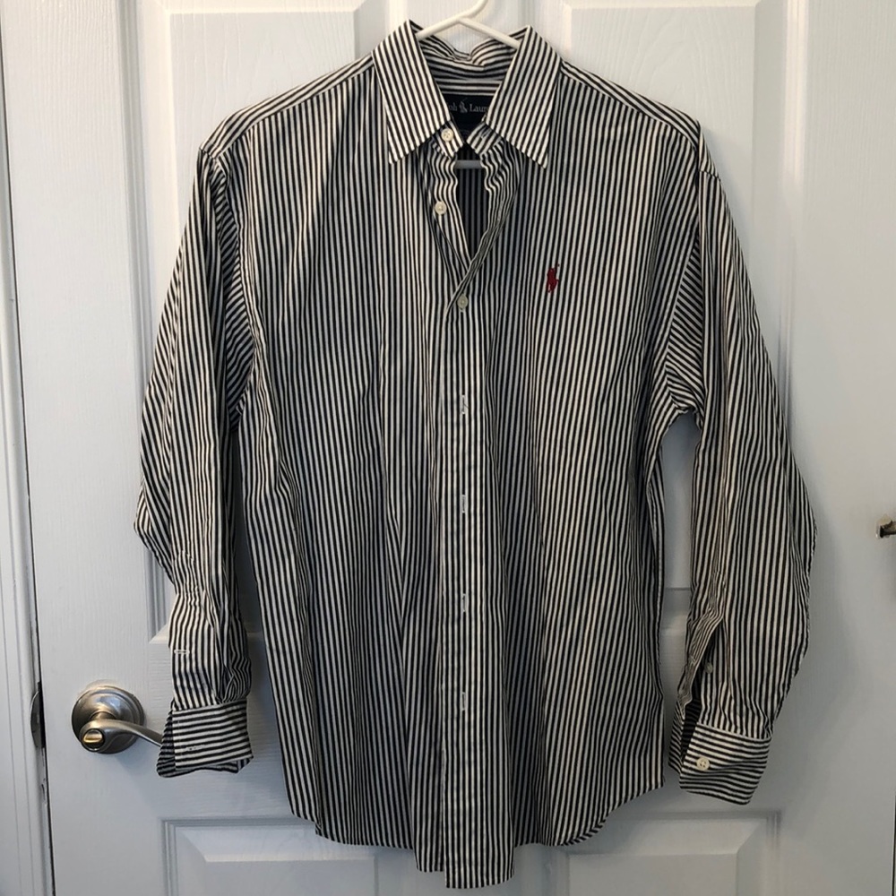 Ralph Lauren Black & White Stripe Button down